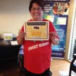 Jubilant Biggest Winner Bernadette McMichael  - completed 90 Day Challenge and Joined Team Total Health and completed her first 5k race!!! Great job Bernie!