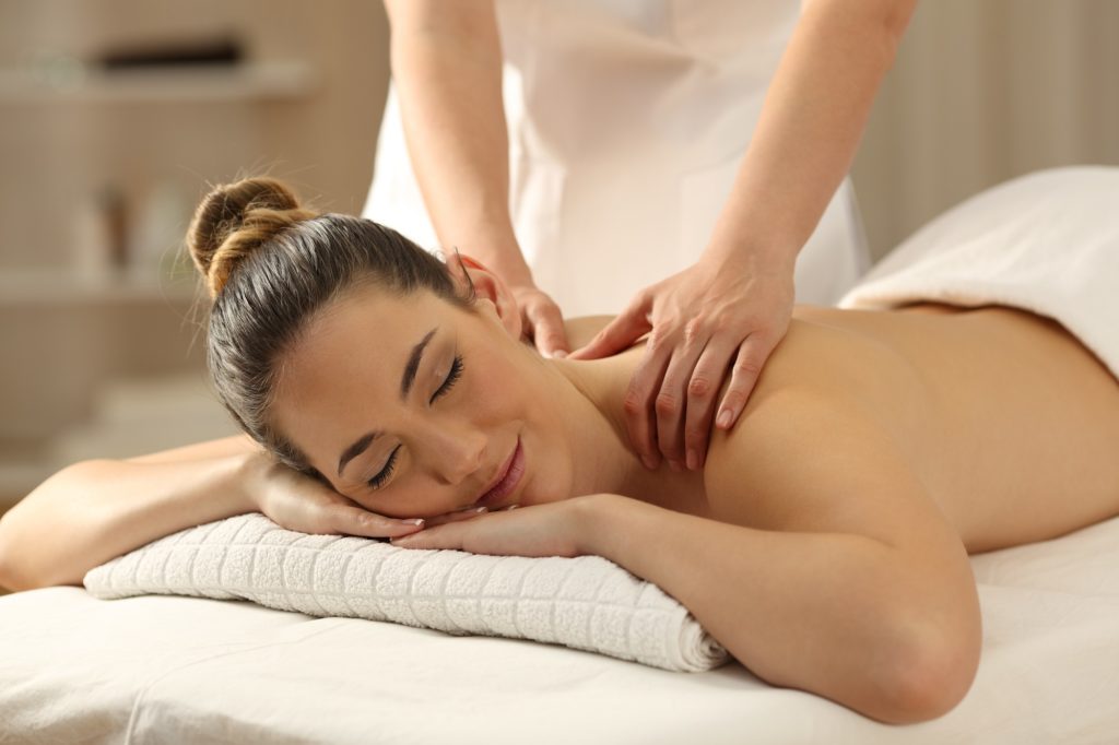 Local massage therapist giving massage in St Clair Shores